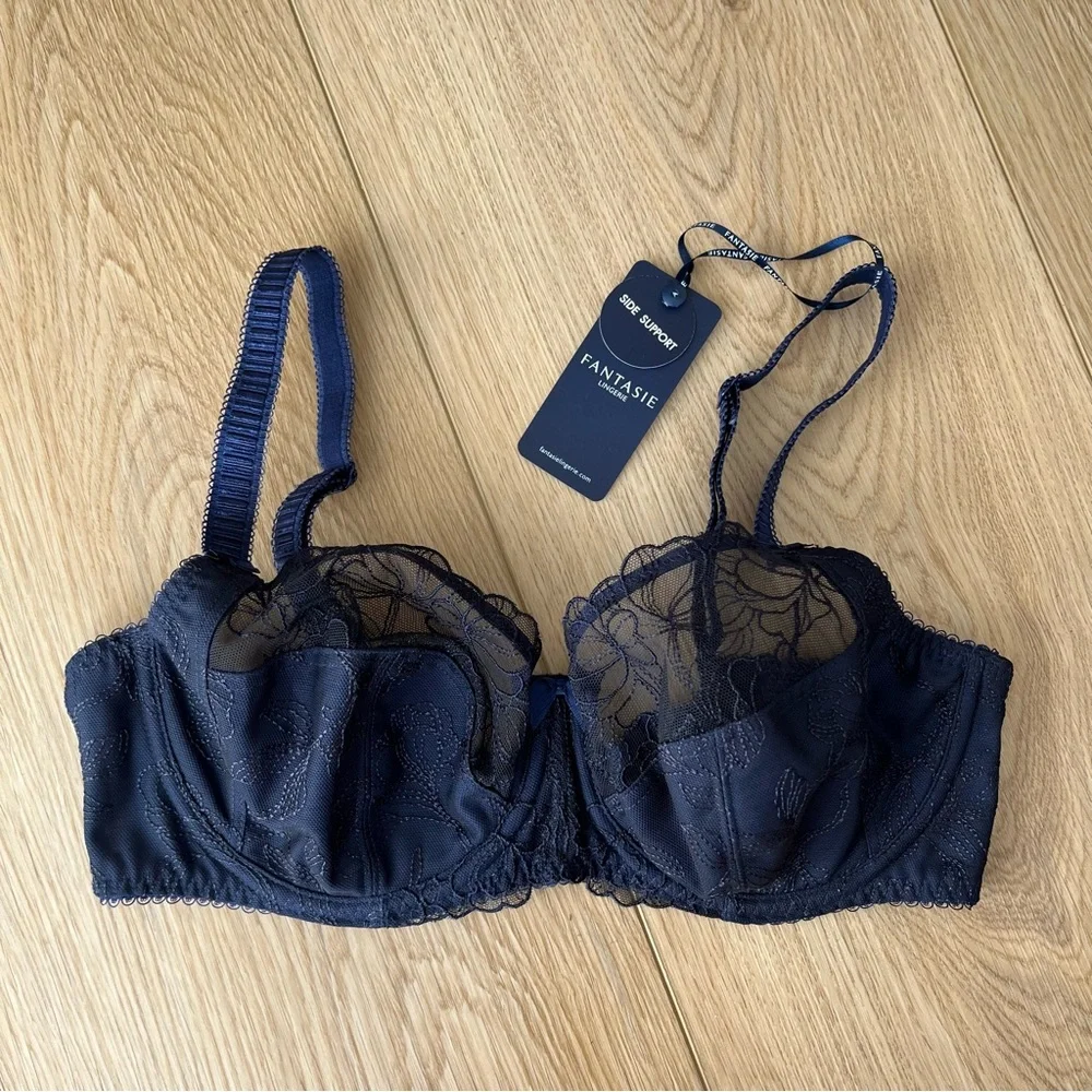 NWT Fantasie Estelle Side Support Bra- Navy 32DD